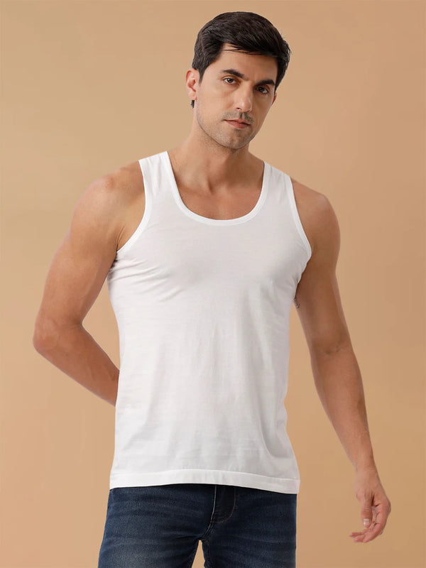 100% Combed Cotton White Sando Vest