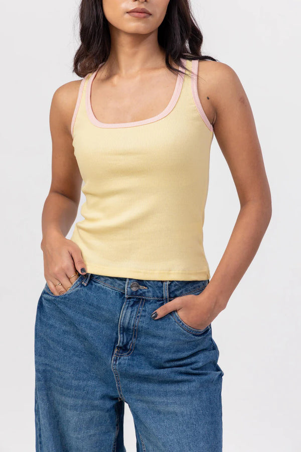 Dual Tank - Butter & Pink